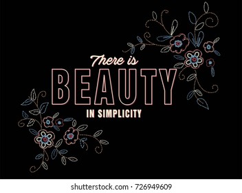 beauty embroidery flowers