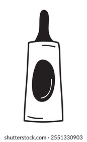 beauty eye contour hand drawn element icon