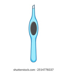 desenho animado de pinças de sobrancelha de beleza. deformação arrancar, remoção de aço inoxidável, aço inclinado beleza pinças de sobrancelha sinal.