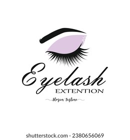 BEAUTY EYELASH EXTENTION DESIGN LOGO