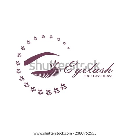 BEAUTY EYELASH EXTENTION DESIGN VECTOR LOGO