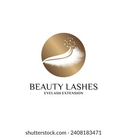 Beauty eyelash logo design for women fashion with creative concept