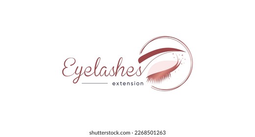 Beauty eyelashes logo design vector creative abstract idea