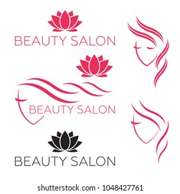 Beauty Face abstract logo. Beauty Face badge for make up artist