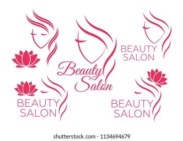 Beauty Face abstract logo. Beauty Face badge for make up artist