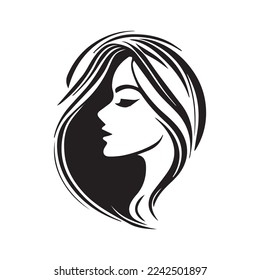 Beauty face abstract logo vector illustration. Vector logo design for beauty salon or hair salon or cosmetic design