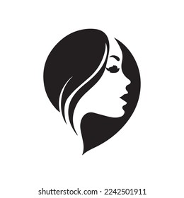 Beauty face abstract logo vector illustration. Vector logo design for beauty salon or hair salon or cosmetic design