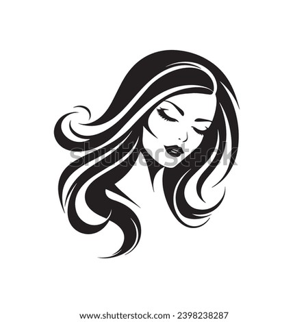 Beauty face abstract logo vector illustration. Vector logo design for beauty salon or hair salon or cosmetic design
