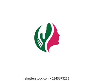 Beauty Face Care And Beauty Fashion Logo Design Inspiration Vector Template Icon.