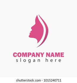 Beauty face care vector logotype design illustration emblem isolated