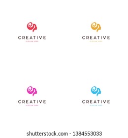 Beauty Face Creative Illustration Vector Logo