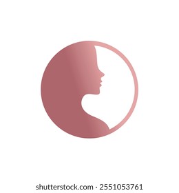 Logotipo del diseño de la cara de la belleza con concepto creativo
