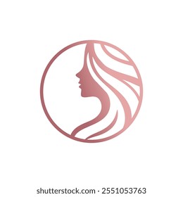 Logotipo de design de rosto de beleza com conceito criativo