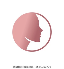 Logotipo de design de rosto de beleza com conceito criativo