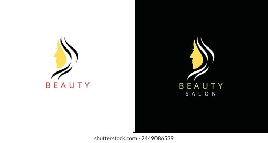  Beauty Face Logo Design Vector. Print