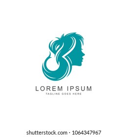 beauty face logo template
