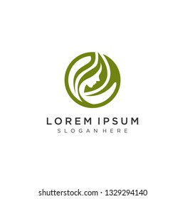 beauty face logo template