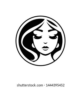 Beauty Face Logo Template Stock Vector (Royalty Free) 1444395452