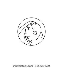 beauty, face logo template vector illustration design