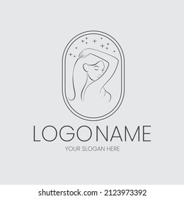 Beauty Face Lotus Logo Design Vector