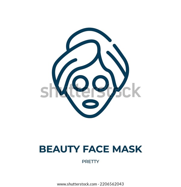 Beauty Face Mask Icon Linear Vector Stock Vector (Royalty Free