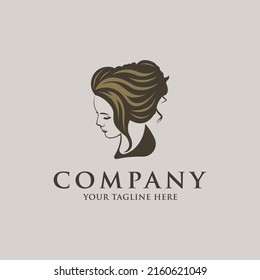 Beauty face natural logo vector