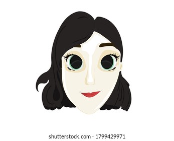 diseño vectorial de retrato facial de belleza 