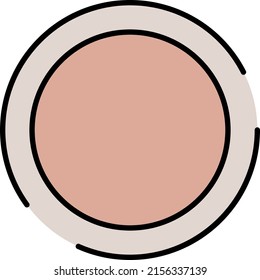 Schönes Gesichtspulver, Illustration, Vektorgrafik auf weißem Hintergrund.