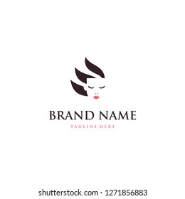 Beauty Face Silhouette Skin Care Creative Business Logo