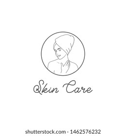 beauty face spa logo, therapy relax, template,herbal