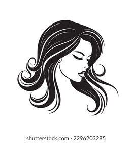 Ilustración del vector de la belleza. Diseño de logotipo vectorial para salón de belleza o peluquería o diseño cosmético