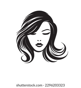 Beauty face vector illustration. Vector logo design for beauty salon or hair salon or cosmetic design