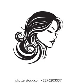 Ilustración del vector de la belleza. Diseño de logotipo vectorial para salón de belleza o peluquería o diseño cosmético