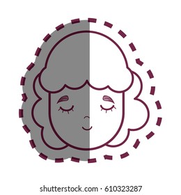 beauty face woman with hairstyle