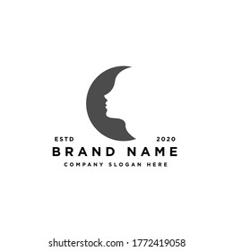 beauty face woman salon spa and wellness logo design