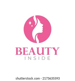 Beauty face women for salon and spa logo design 
