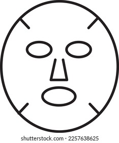 A beauty facial sheet mask icon flat illustration.