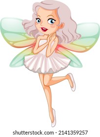 Beauty fairy on a white background illustration
