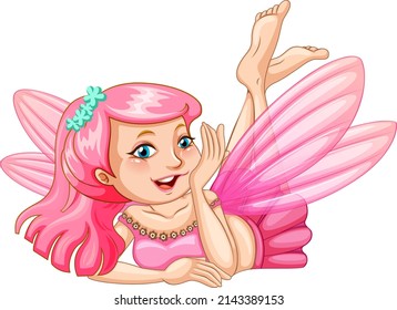 Beauty fairy on a white background illustration