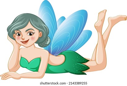 Beauty fairy on a white background illustration