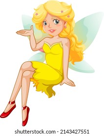 Beauty fairy on a white background illustration
