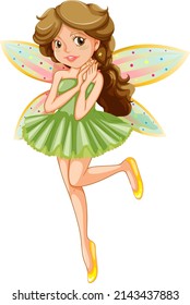 Beauty fairy on a white background illustration