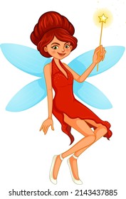 Beauty fairy on a white background illustration