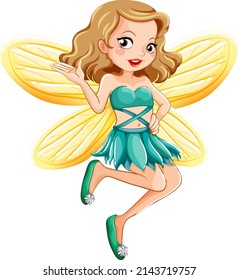 Beauty fairy on a white background illustration