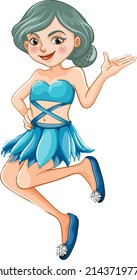 Beauty fairy on a white background illustration