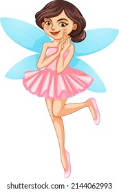 Beauty fairy on a white background illustration