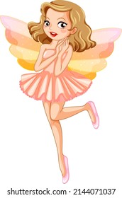 Beauty fairy on a white background illustration