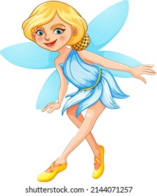 Beauty fairy on a white background illustration