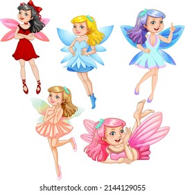 Beauty fairy on a white background illustration