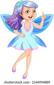 Beauty fairy on a white background illustration